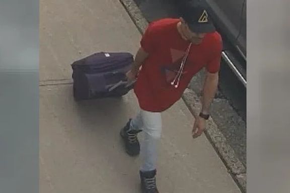 فرد مظنون هنگام حمل چمدان حاوی بقایای مقتول