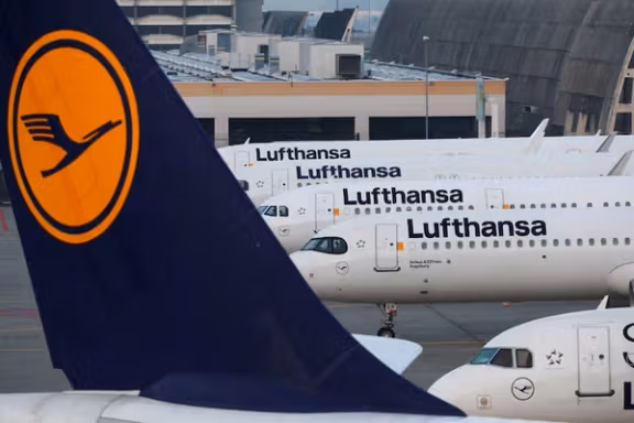 Lufthansa planes at Frankfurt airport, Germany, March 7, 2024.