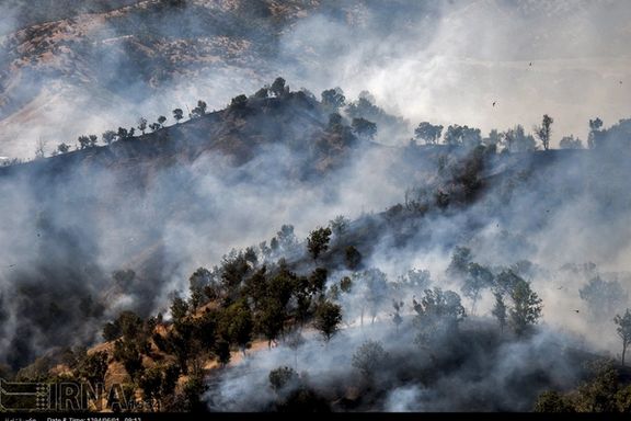 Fire at the forests near Marivan, Kordestan province (file photo)