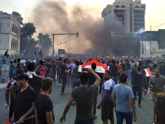 درگیری شدید هواداران گروههای وابسته به ایران با ماموران امنیتی در منطقه سبز بغداد