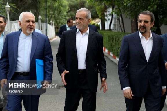 Mohammad Javad Zarif, Masoud Pezeshkian and Mehdi Sanaei (from left to right)