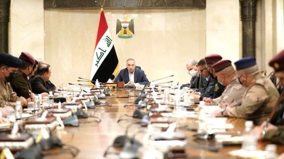 Iraqi Prime Minister Mustafa Al-Kadhimi meets with Iraqi security leaders after a drone attack on PM's residence in Baghdad, Iraq, November 7, 2021.