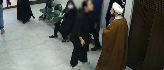 Confrontation between a cleric and a young mother in Qom, in March 2024