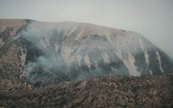 وبسایت ههنگاو: آتشسوزی ناشی از شلیک توپخانه سپاه پاسداران در ارتفاعات شاهو ادامه دارد