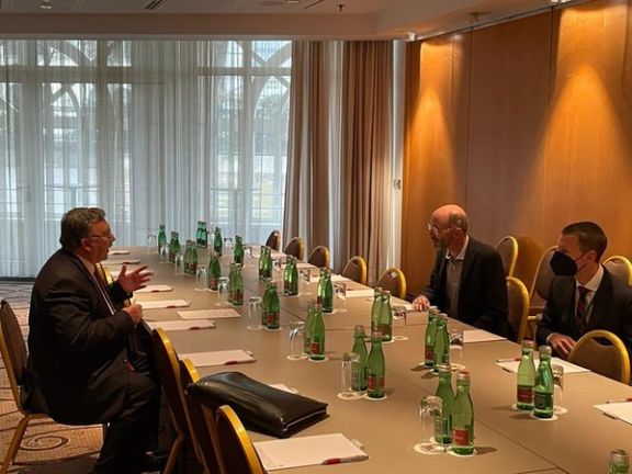 US envoy for Iran Robert Malley meeting Russia's representative in nuclear talks Mikhail Ulyanov in Vienna on December 29, 2021