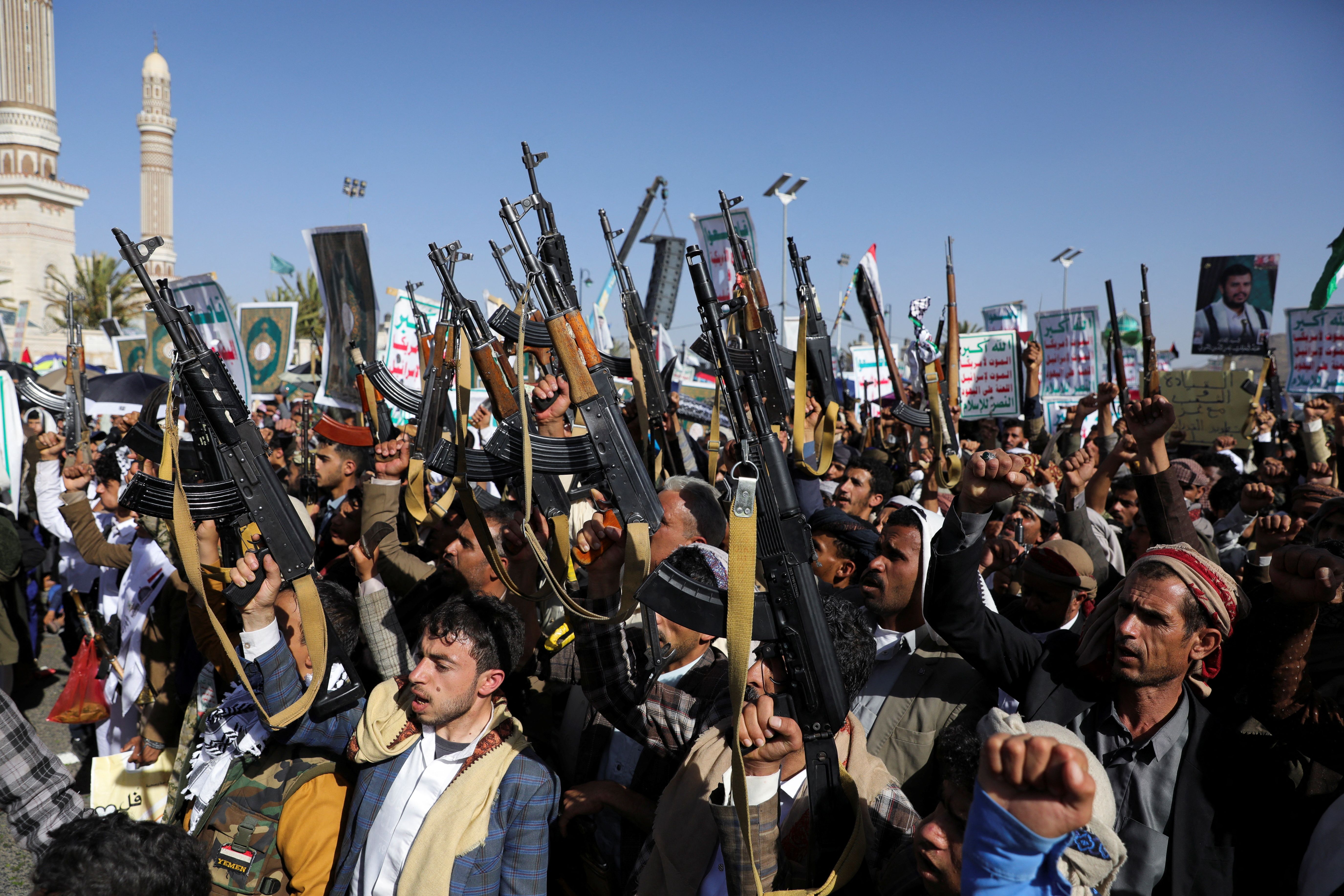 تظاهرات حوثی‌های یمن در حمایت از فلسطین، صنعا، ۱۸ خرداد