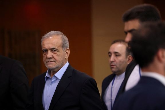 Iran's President Masoud Pezeshkian walks, on the sidelines of the 79th United Nations General Assembly at UN headquarters in New York, US, September 24, 2024.