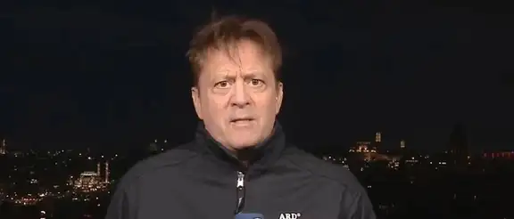 German ARD television reporter Markus Rosch
