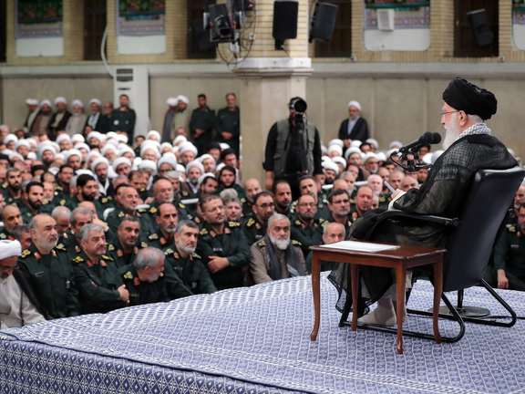 A meeting of senior Revolutionary Guard commanders with Supreme Leader Ali Khamenei