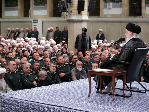 A meeting of senior Revolutionary Guard commanders with Supreme Leader Ali Khamenei