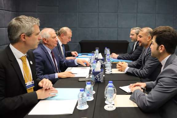 EU foreign policy chief Josep Borrell meeting Iran's FM Hossein-Amir-Abdollahian in Jordan on December 20, 2022