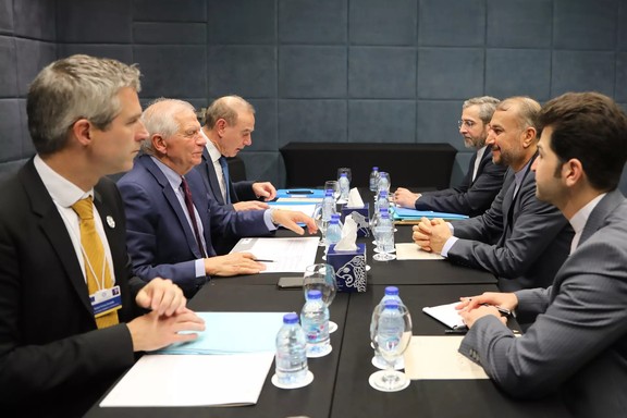 EU foreign policy chief Josep Borrell meeting Iran's FM Hossein-Amir-Abdollahian in Jordan on December 20, 2022