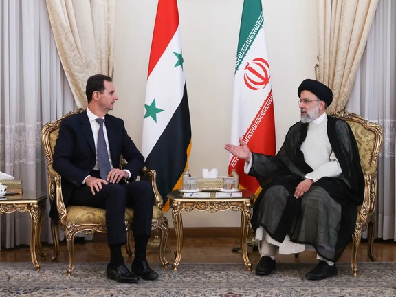 Syrian president Bashar al-Assad meeting his Iranian counterpart in Ebrahim Raisi in Tehran in 2022.