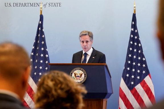 US Secretary of State Antony Blinken speaks during a press conference, in Tel Aviv, Israel October 12, 2023.