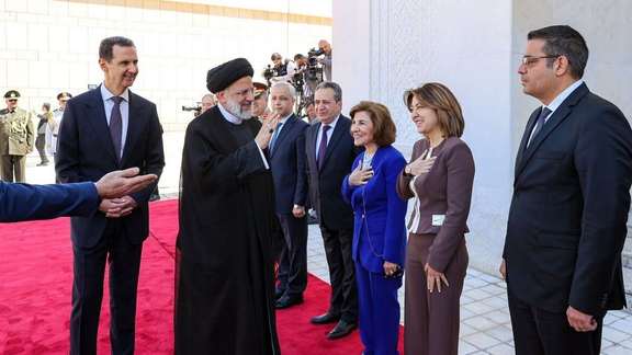 President Ebrahim Raisi during a visit to Damascus in May