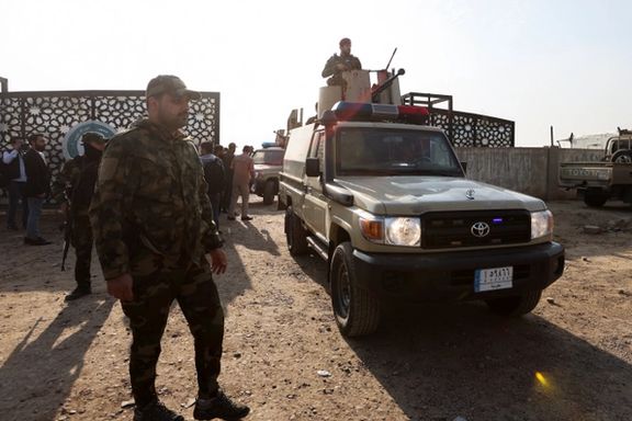 Members of an Iraqi Shiite armed group after an attack by a drone strike on an Iran-backed militia headquarters in Baghdad, Iraq January 4, 2024