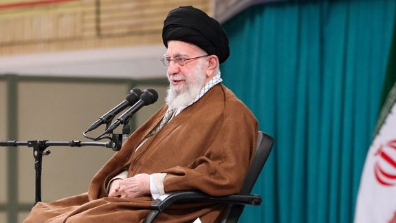 Ali Khamenei addressing Iran's foreign policy establishment on May 20, 2023