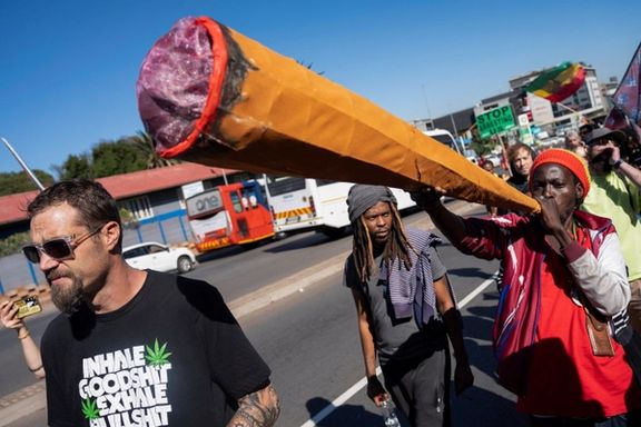 راهپیمایی فعالان حامی ماریجوانا در آفریقای جنوبی