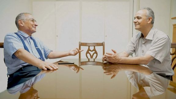 Pundits Sadeq Zibakalam (left) and Ahmad Zeidabadi