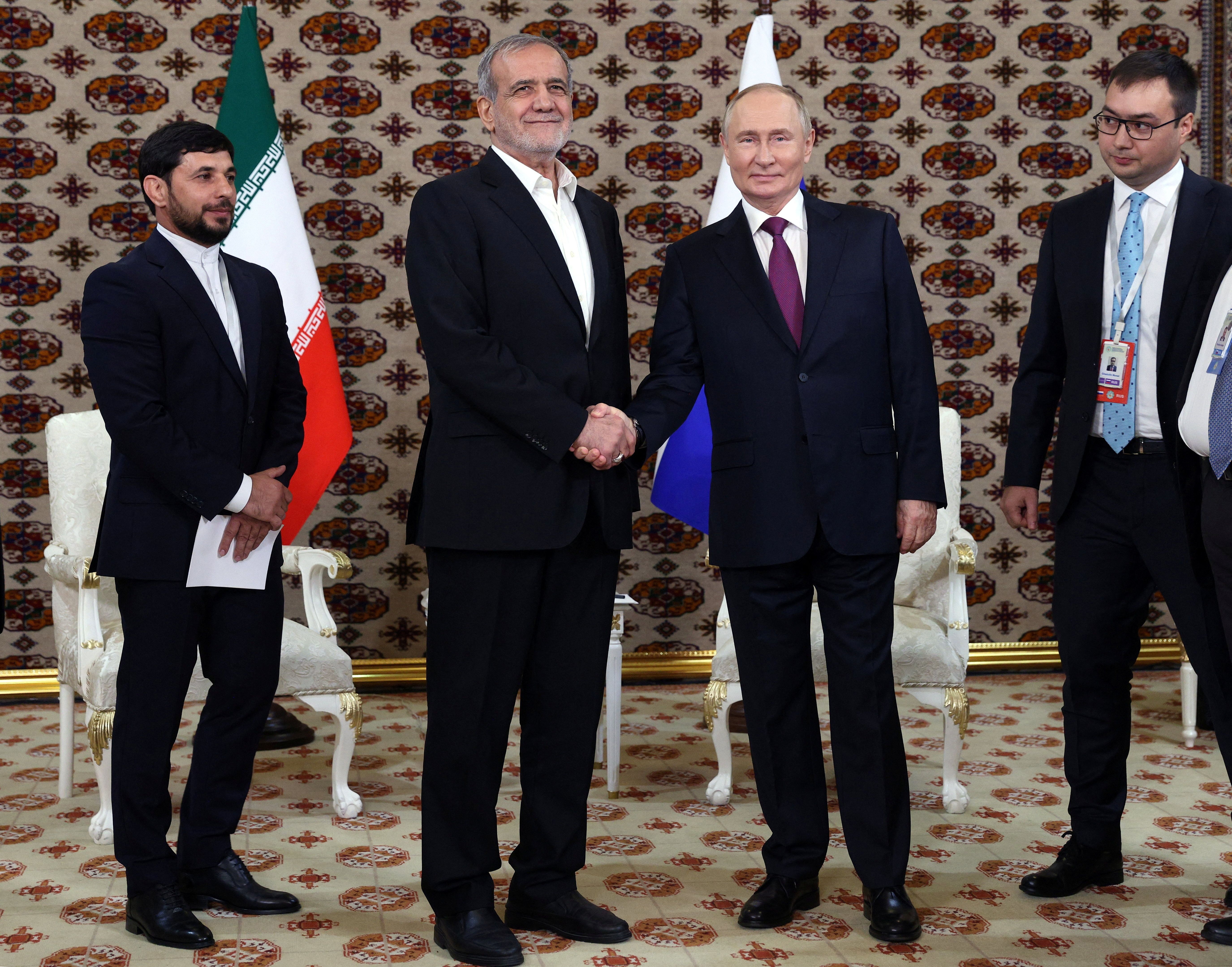 Putin, Iran’s Pezeshkian hold phone call, Kremlin says