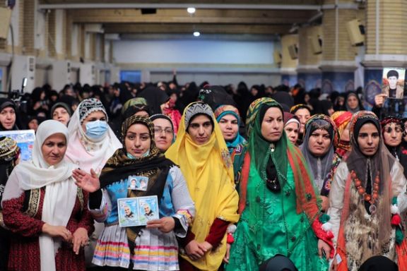 A group of Iranian women during a meeting with Iran's Supreme Leader Ali Khamenei, December 27, 2023
