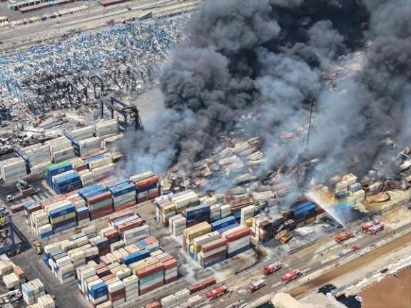 Smoke rises following an explosion at the Shahid Rajaee port in Bandar Abbas, Iran, April 26, 2025.