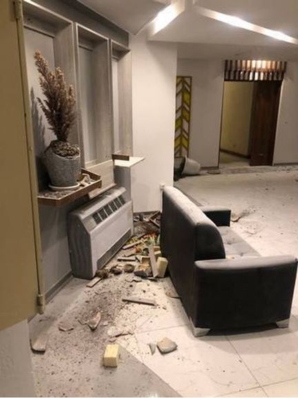 Security forces ransacked the lobby of one apartment building in November 2022