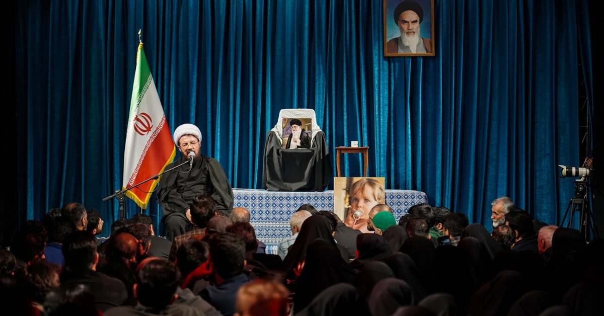 Khamenei mourning site shut as shroud-wearing hardliners expose loyalist rift
