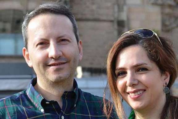 Dr. Ahmadreza Djalili and his wife before he travelled to Iran and was arrested.