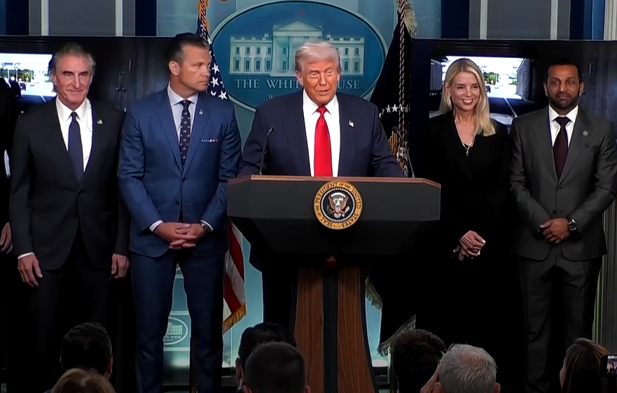 نشست رسانه‌ای دونالد ترامپ درباره اعلام وضعیت اضطراری در پایتخت آمریکا