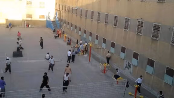 Inmates inside one of Iran's prisons