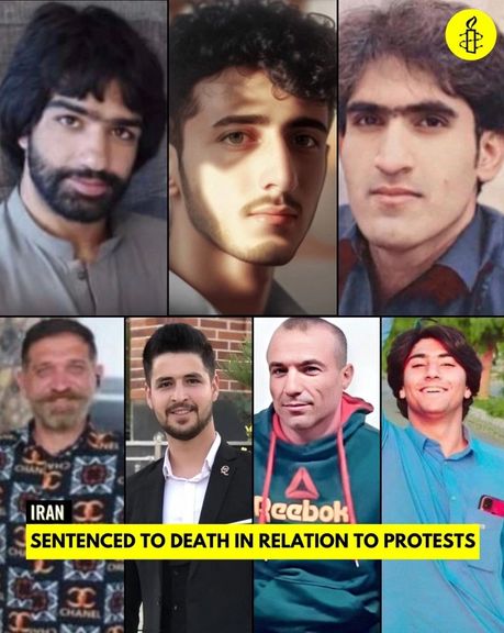 The seven protesters Amnesty says are in danger of execution