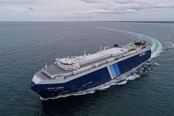 The Galaxy Leader cargo ship was seized by Houthis in the Red Sea, November 20, 2023.