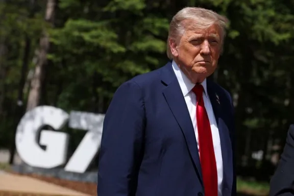 US President Donald Trump at the G7 Summit in Canada, June 16, 2025.