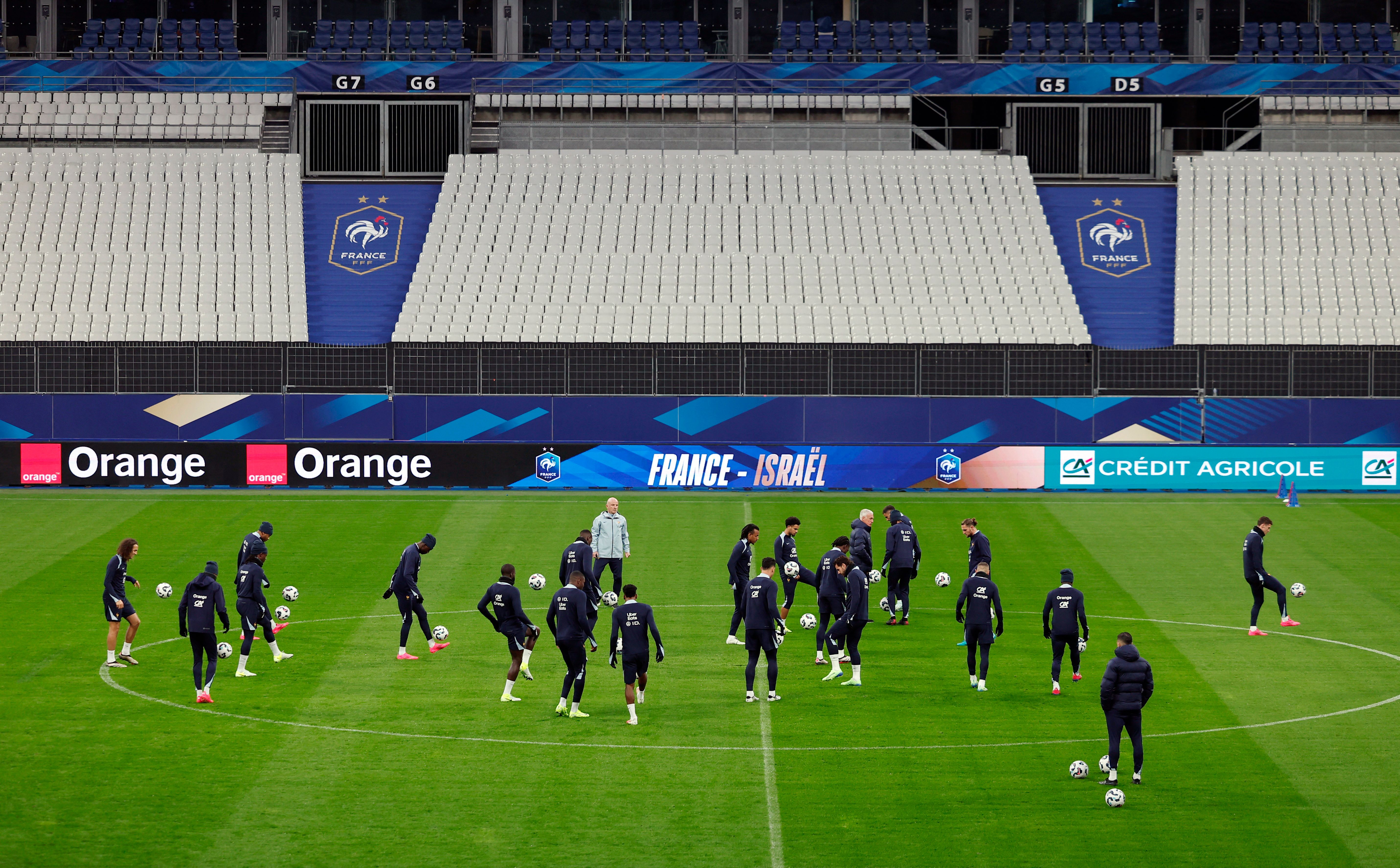 تمرینات تیم ملی فوتبال فرانسه در ورزشگاه استاد دو فرانس پاریس، ۲۳ آبان