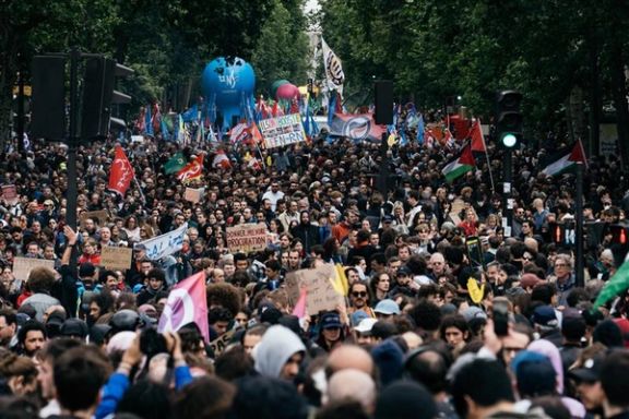 تظاهرات صدها هزار نفری در فرانسه پس از افزایش آرای انتخاباتی حزب «تجمع ملی»