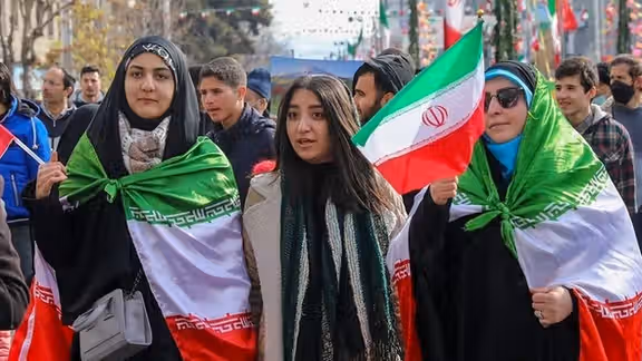 Progovernment rallies in Tehran on the occasion of the anniversary of the establishment of the Islamic Republic