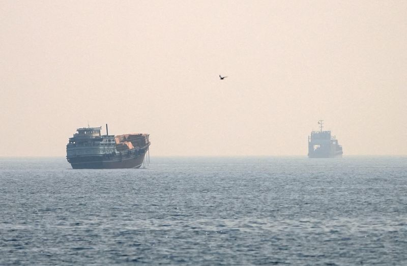 Vessels at the Strait of Hormuz, as seen from Musandam, Oman, July 8, 2026. REUTERS