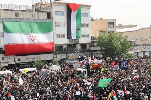 Iranians attend the funeral procession of assassinated Hamas chief, Ismail Haniyeh in Tehran, Iran, August 1, 2024.