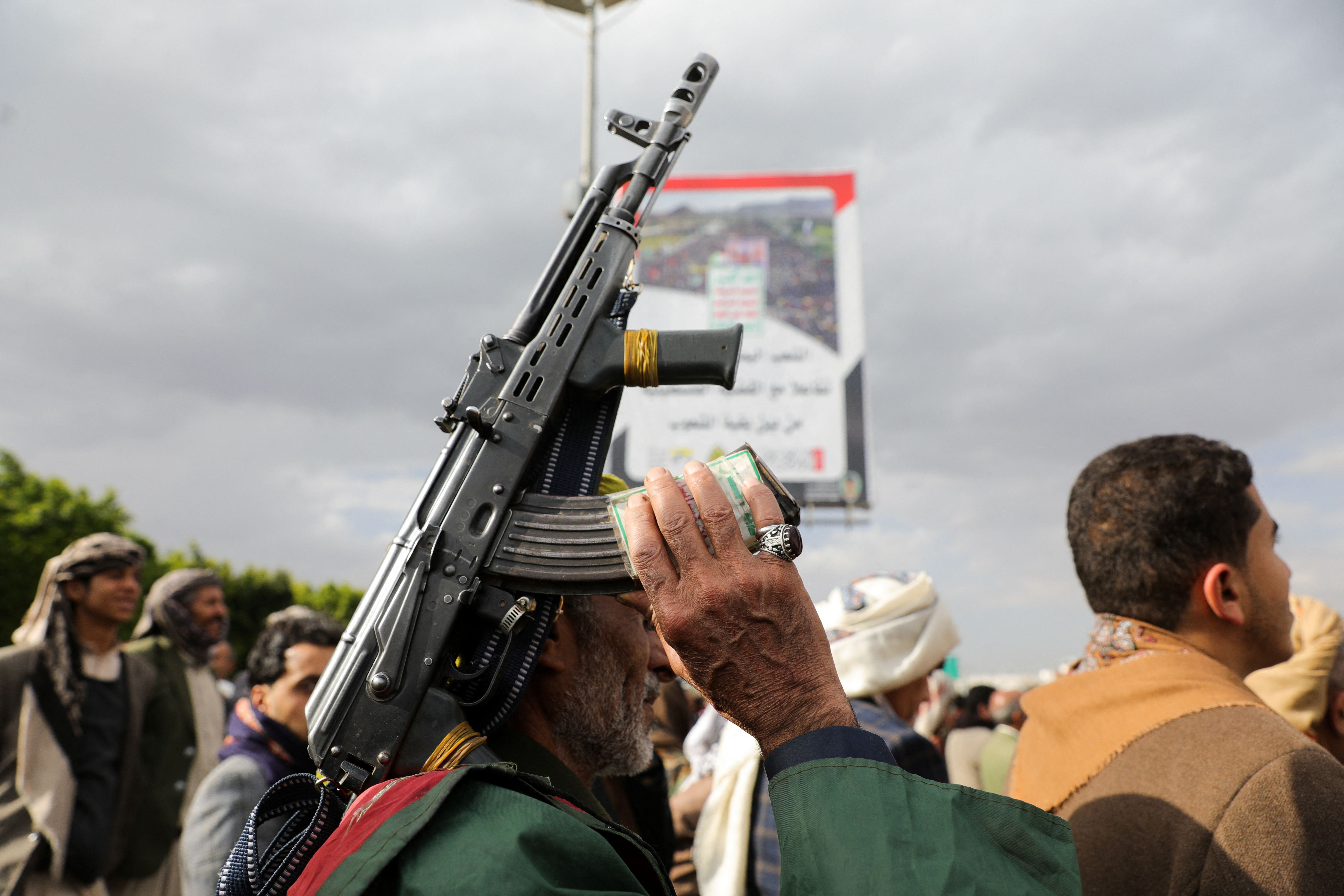 تظاهرات حوثی‌های یمن در صنعا، هشتم فروردین