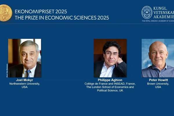 جایزه نوبل اقتصاد سال ۲۰۲۵ به سه پژوهشگر حوزه رشد اقتصادی پایدار اهدا شد