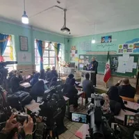 Iran holds press conference at school as concerns grow over use of civilian sites