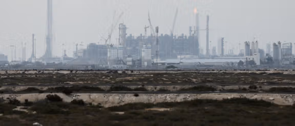 Qatar Energy's liquefied natural gas (LNG) production facilities, amid the Iran war, in Ras Laffan Industrial City, Qatar on March 2, 2026