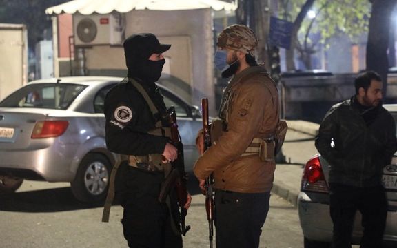 اعضای گروه تحریر الشام در خیابانی در دمشق، ۱۱ دی