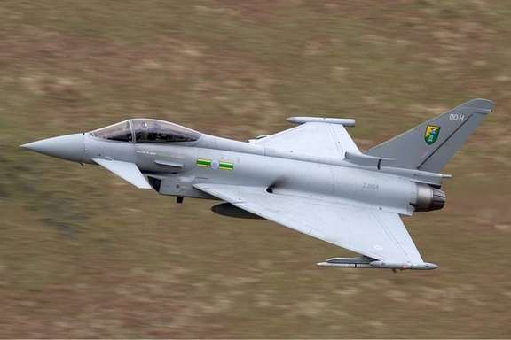 British Typhoon fighter plane.