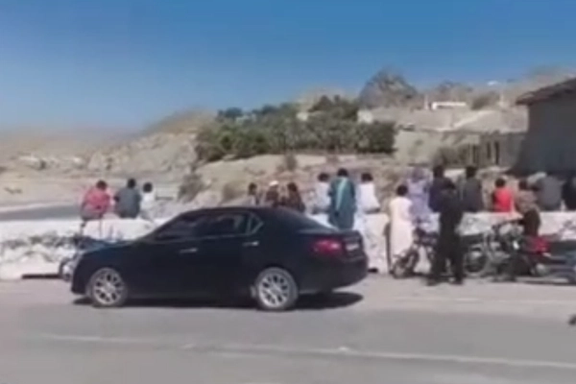 Screenshot from a Baluch campaign video showing the incident on November 8, 2024.