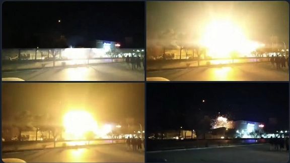 Pictures of explosions, fire at ammunition factory in Esfahan. January 29, 2023
