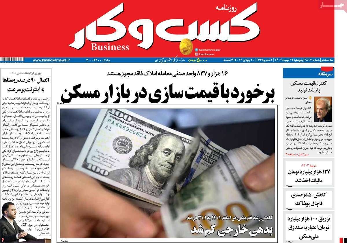 صحف إيران: فضيحة تسلم 300 برلماني سيارات من وزير الصناعة والعملة الإيرانية الأسوأ عالميا