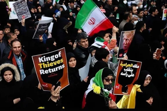 Iran tightens grip at home, warns of strikes on US bases abroad