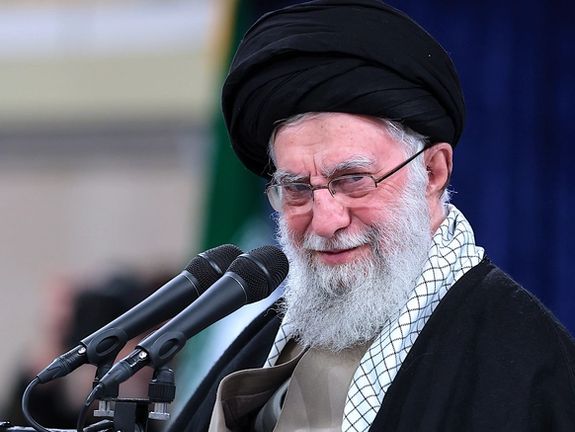 Iran's Supreme Leader Ali Khamenei during his meeting with students on March 12, 2025.